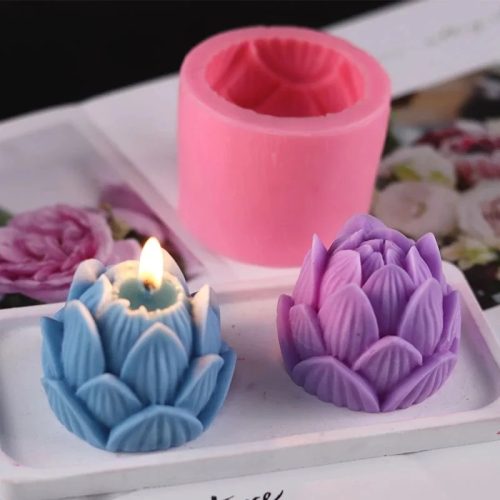 Lotus Çiçeği Silikon Mum Kalıbı